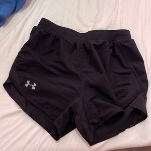 Black running shorts